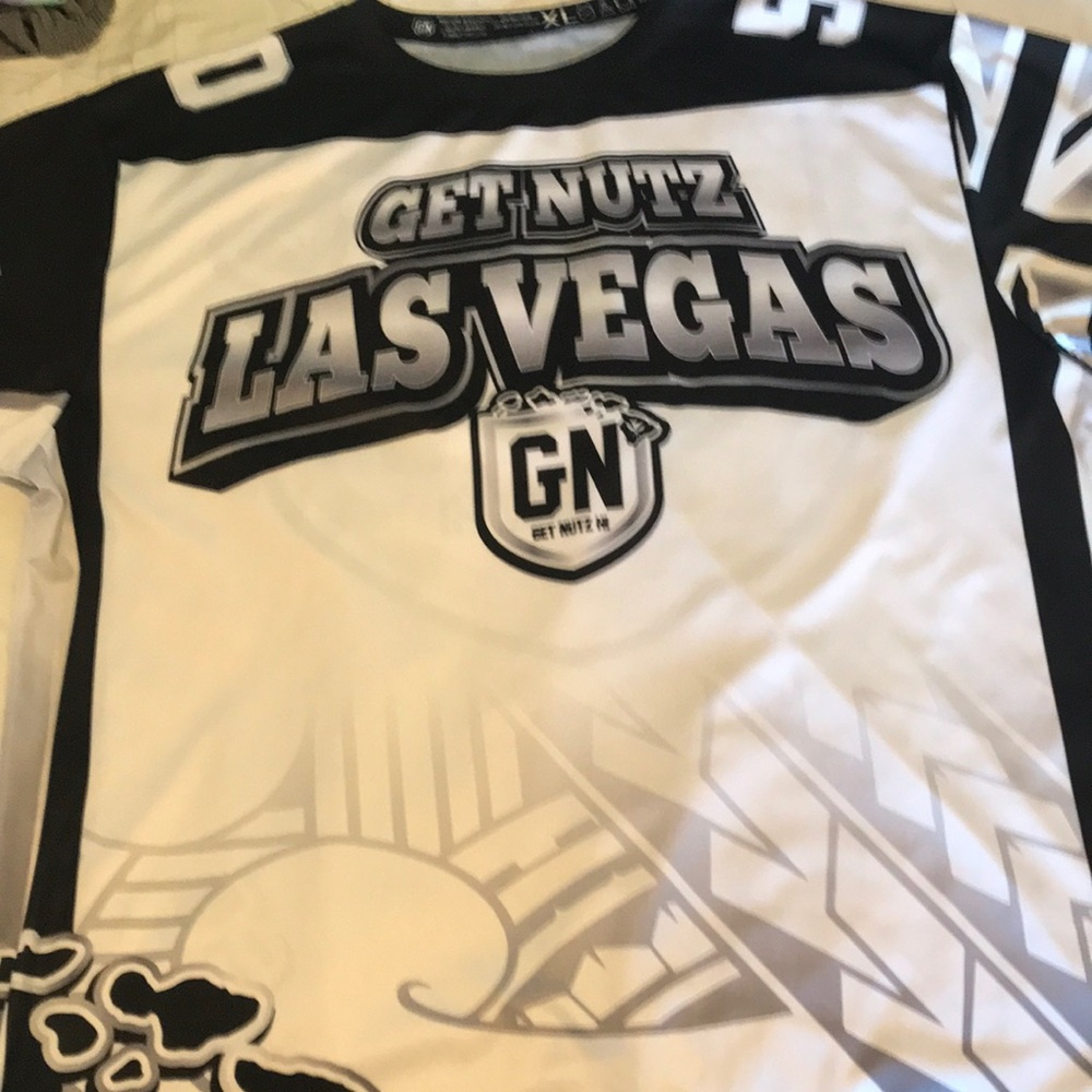 Get Nutz Las Vegas Raiders Black and White Graphic Tee Adult XL